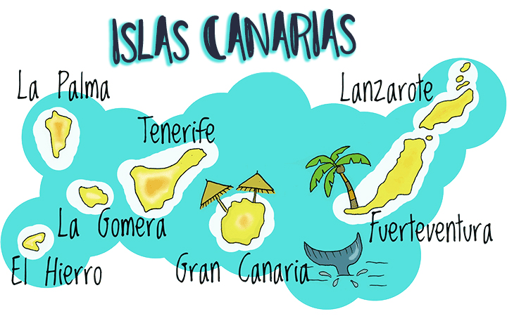 Mapa de Canarias