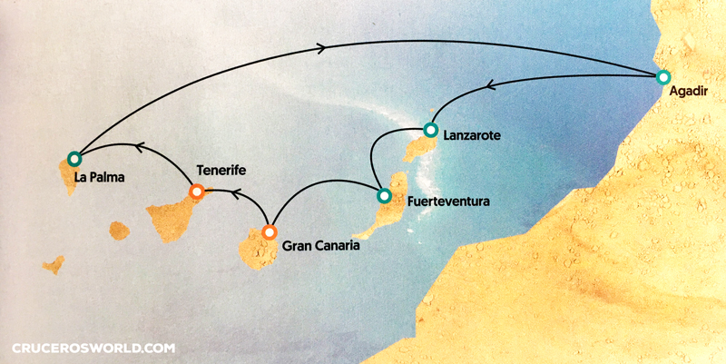 Itinerario Crucero Islas Canarias